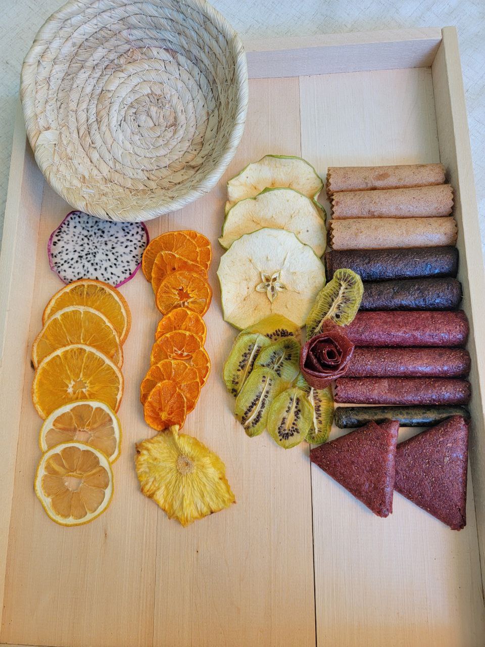 Sun-Kissed Woven Delight – Gift Basket with Pastila & Dried Fruit