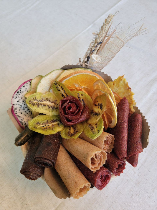 Sun-Kissed Woven Delight – Gift Basket with Pastila & Dried Fruit