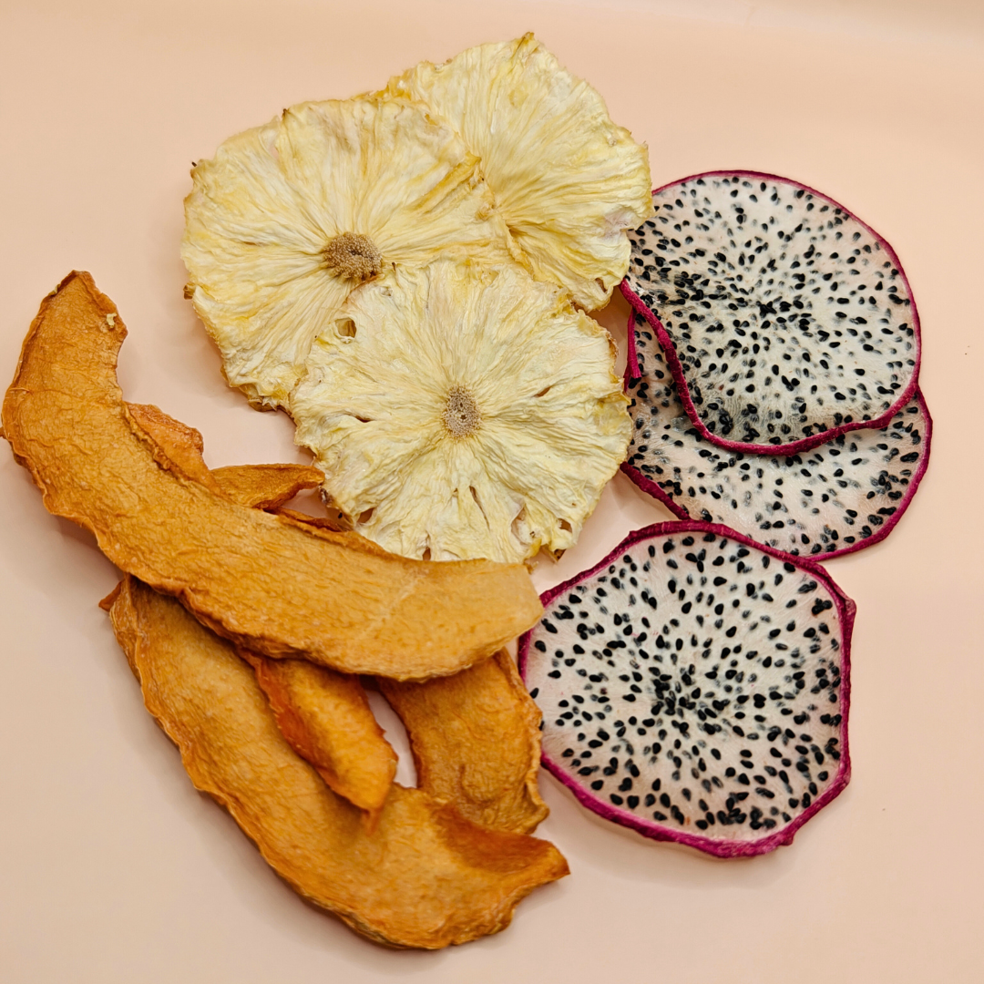 Tropical Mix – Dried Pineapple, Dragonfruit & Papaya (40g)